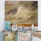 Designart - Desert Farmhouse Under Cloudy Sky in Washington I - Farmhouse Print on Natural Pine Wood